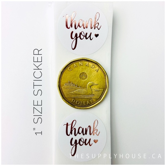 200pcs Mixed Colour Thank You Stickers Rose - Picture 4 of 6